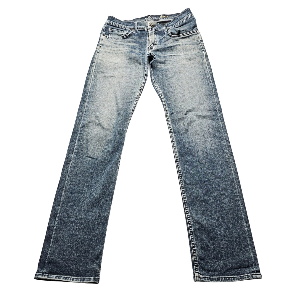 7 For All Mankind Slimmy Jeans Mens 32 Blue Slim Fit Stretch Medium Wash Denim
